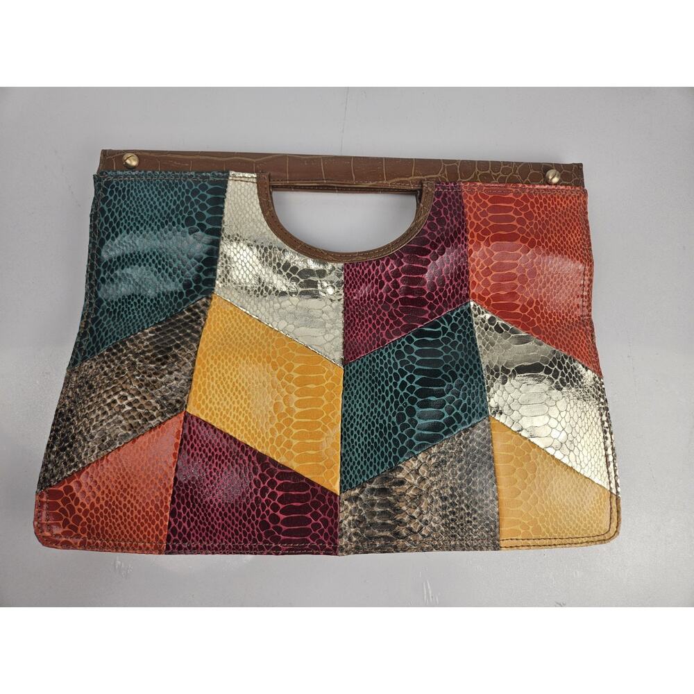 Vintage Maximalist Nine West PU Leather Patchwork Bag - Picture 5 of 10